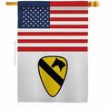 Guarderia 28 x 40 in. US 1st Cavalry House Flag with Armed Forces Army Double-Sided Vertical Flags  Banner GU3875682